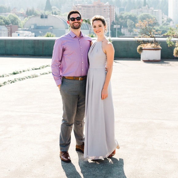 Light Gray Weddington Way Bridesmaid Dress - Picture 2 of 4